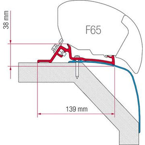 Kit montaggio tendalino Fiamma F65/F80 per Laika Rexosline, Laika Kreos 2009