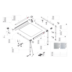 Ricambi tendalino Fiamma F35 pro 180-250 Versione 07