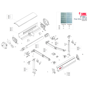 Ricambi tendalino Fiamma F65L Polar White 400-490