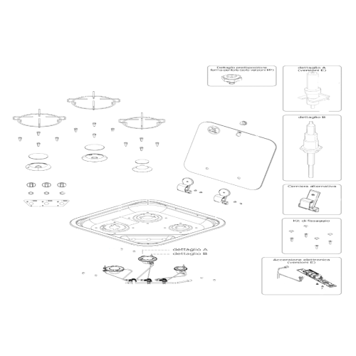 Ricambi piano cottura Can mod. FC 1347