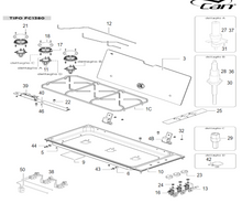 Carica l&#39;immagine nel visualizzatore di Gallery, Scheda tecnica Ricambi piano cottura Can mod. FC 1380
