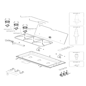 Ricambi piano cottura Can mod. FC 1380