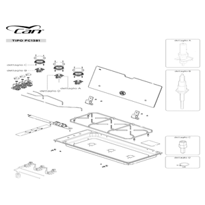 Ricambi piano cottura Can mod. FC 1381