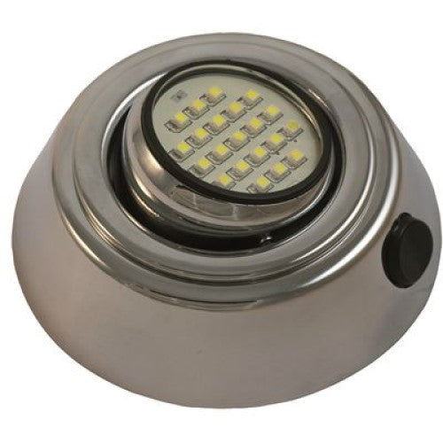 Lampada a barra LED 12Volt mini, 18 SMD LED, girevole a 270°,  grigio-argento, Lampade LED 12V, Impianto elettrico per camper, batterie, Accessori campeggio
