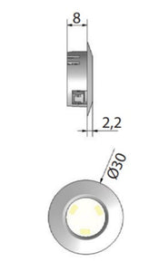 Faretto fisso ad incasso mod. 1018 12V