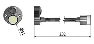 Faretto con base piana mod. 90L 12V