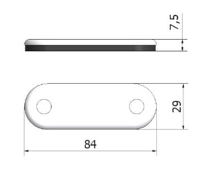 Plafoniera con base piana o ad incasso mod. 30 12/24V