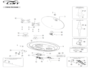Scheda tecnica Ricambi piano cottura Can mod. FC 1348