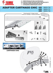 Kit montaggio tendalino Fiamma F80/F65 per Carthago Chic 4,5m