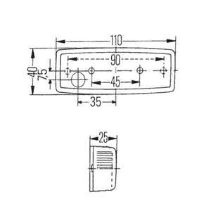 Fanale luce side - marker laterale per camper