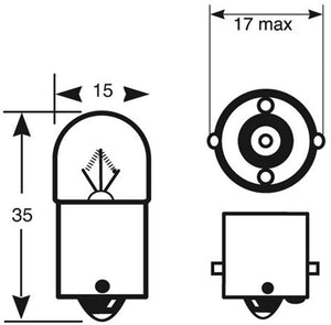 Lampadina a bulbo 12 V 10 W