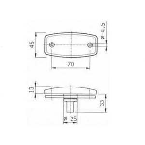 Fanale luce side - Marker ingombro laterale per camper