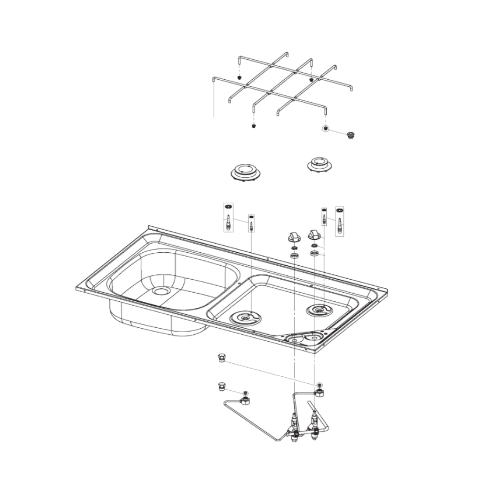 Ricambi piano cottura Dometic mod. HGB 2335