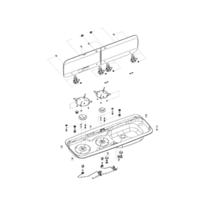 Ricambi piano cottura Dimatec mod. MO9222R