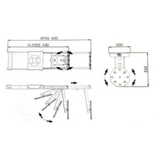Carica l&#39;immagine nel visualizzatore di Gallery, Scheda tecnica Supporto estraibile per TV a soffitto per camper
