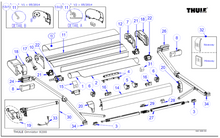 Carica l&#39;immagine nel visualizzatore di Gallery, Scheda tecnica Ricambi veranda tendalino a tetto Thule Omnistor 9200
