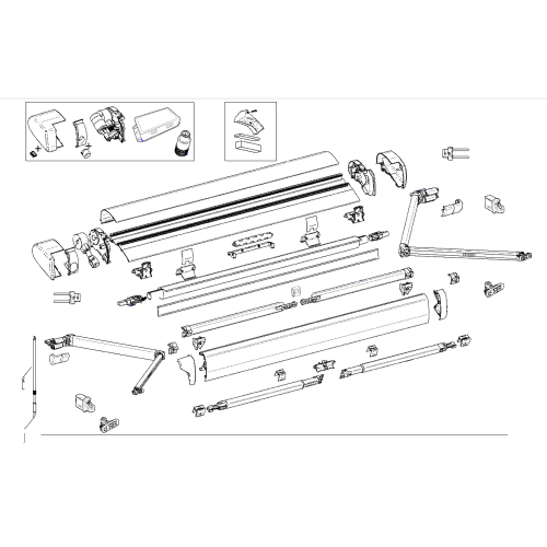 Ricambi veranda tendalino a tetto Thule Omnistor 6300