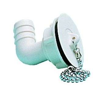 Piletta curva con tappo e catenella filettatura Ø 31 mm