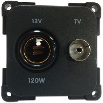 Presa 12 V senza cornice standard + tv mod. MP12TV