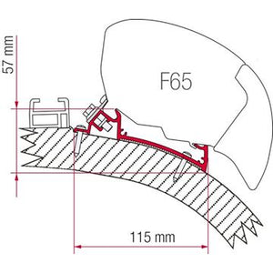Kit montaggio tendalino Fiamma F80/F65 per Carthago Chic 4,5m