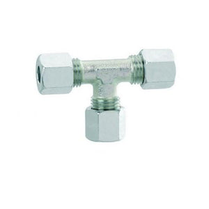 Raccordo gas a T 8/8/8  mm in acciaio zincato