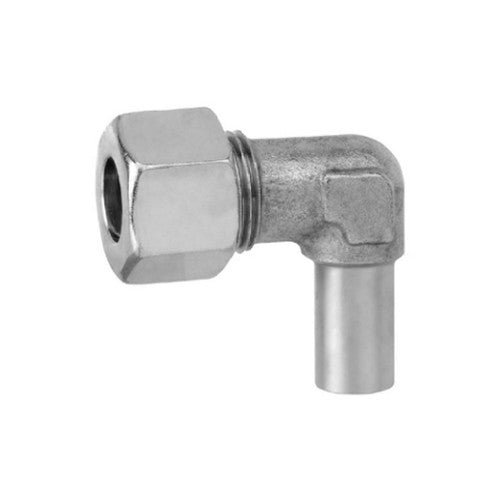 Raccordo gas in acciaio zincato curvo Ø 8 mm