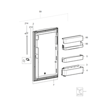 Carica l'immagine nel visualizzatore di Gallery, Scheda tecnica Ricambi frigorifero Dometic serie 8 mod.RM 8555 Dx - Sportello
