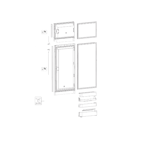 Ricambi frigorifero Dometic serie 8 mod.RMD 8555 Sx - Sportello