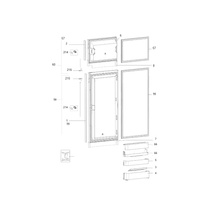 Carica l&#39;immagine nel visualizzatore di Gallery, Scheda tecnica Ricambi frigorifero Dometic serie 8 mod.RMD 8555 Sx - Sportello
