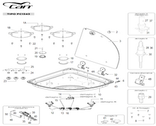 Carica l&#39;immagine nel visualizzatore di Gallery, Scheda tecnica Ricambi piano cottura FC 1343

