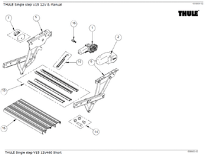 Scheda tecnica Ricambi per scalini - step Thule Single step v10-v15