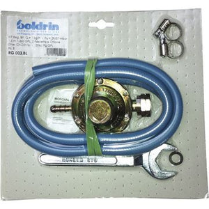 Kit regolatore gpl blisterato con tubo IMQ 1,5 MT - RG003.BL
