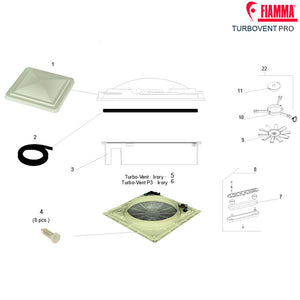Ricambi oblò Fiamma Turbovent Pro e Vent