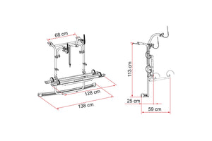Carry Bike portabici Fiamma per VW Caddy