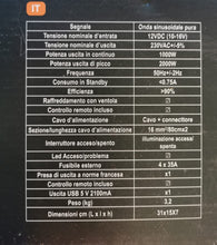 Carica l&#39;immagine nel visualizzatore di Gallery, inverter per camper Vechiline specifiche
