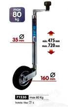 Carica l&#39;immagine nel visualizzatore di Gallery, Servotimoni per rimorchi e roulotte Jockey Wheel Lampa
