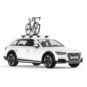 Dimostrazione Portabici da tetto per auto con fissaggio ruota anteriore Highroad Yakima