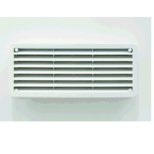 Areatore griglia rettangolare doppio senza zanzariera per camper e caravan 270 x 120 mm