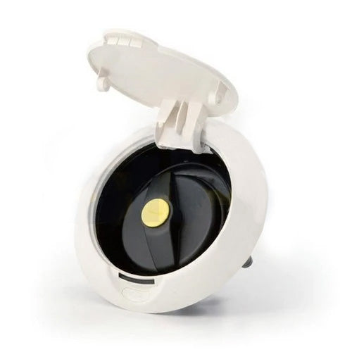 Bocchettone benzina bianco uscita verticale 40mm