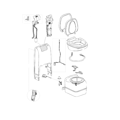 Ricambi Toilette a Cassetta Thetford C200 Cw - Cwe