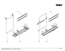 Carica l&#39;immagine nel visualizzatore di Gallery, Scheda tecnica Ricambi portabici per portellone Thule Elite g2 - sport g2 - van
