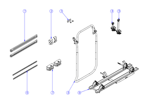 Scheda tecnica Ricambi portabici per portellone Thule Elite van xt