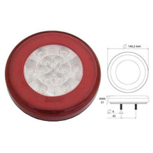 Carica l&#39;immagine nel visualizzatore di Gallery, Fanale posteriore 3 funzioni led Ø140 mm per camper
