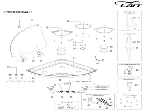 Scheda tecnica Ricambi piano cottura FC 1344