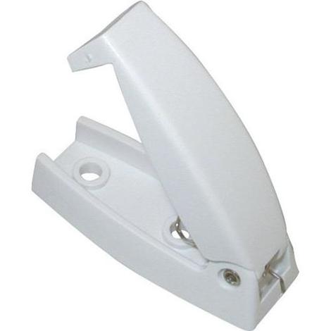 Fermaporta Bianco Plastica Autocaravana Fermaporta A Mezzaluna Per Camper E Caravan - Colore Bianco, Marca Trigano Chiusura A Leva Inox - Foto 8