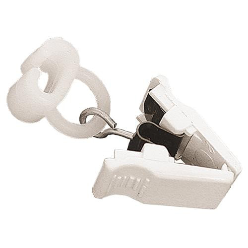 Ganci per tende scorrevoli con pinza girevole