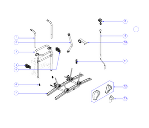 Scheda tecnica Ricambi portabici a parete Thule Lift v 16