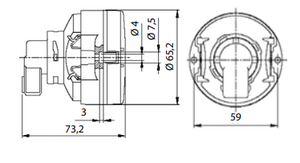 Misure Fanale posteriore 12V Mod. SN 65