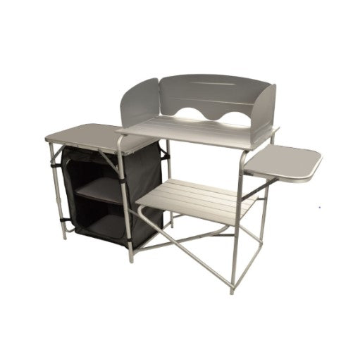 Mobile cucina maxi in alluminio con zanzariera per camper caravan campeggio