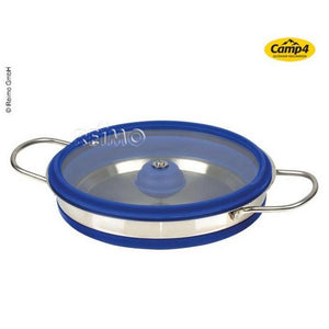 Pentola in silicone, pieghevole, 20x30x3,5/8,5cm, blu